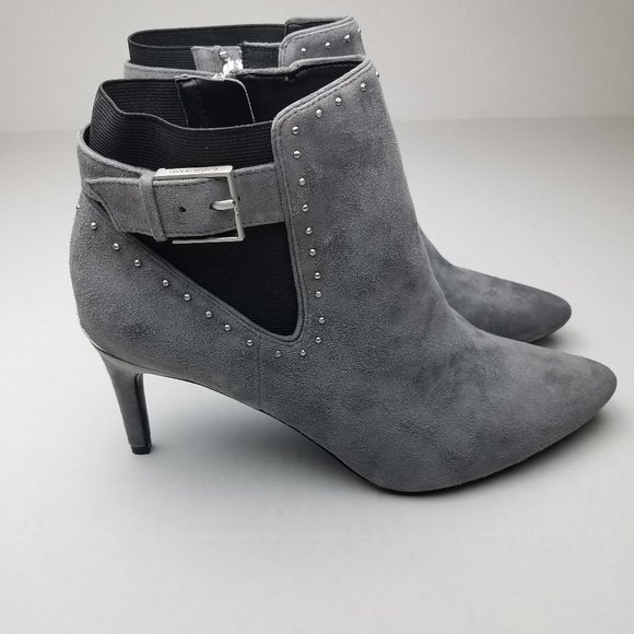 studded pointed toe booties